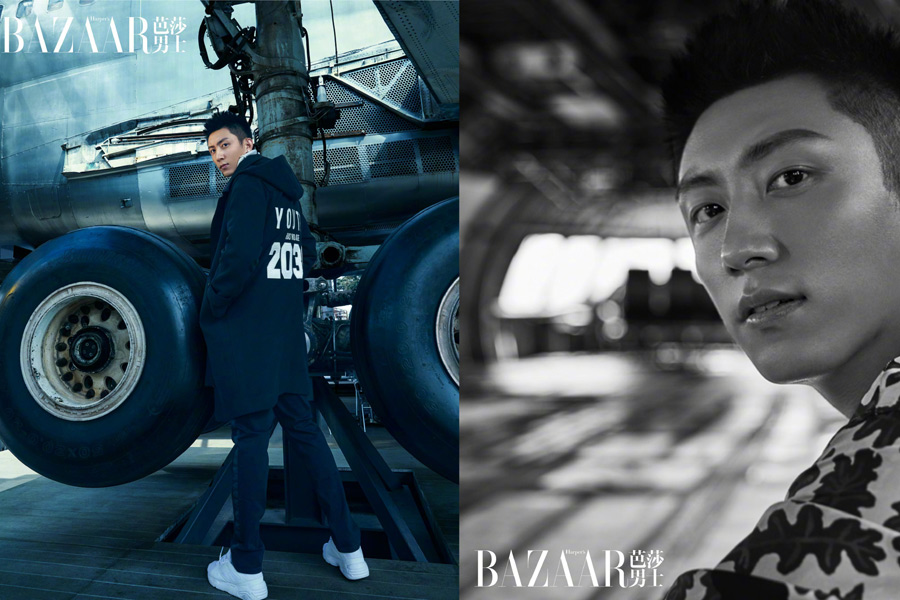 Actor Huang Jingyu poses for fashion magazine