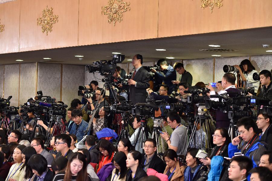 Press conference on 3rd session of 12th CPPCC National Committee held in Beijing