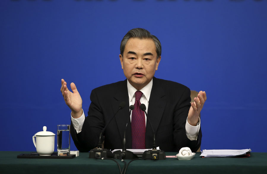 Foreign Minister Wang Yi meets press