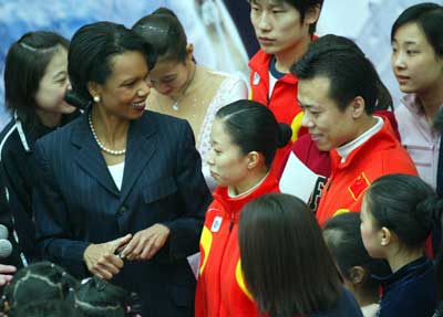 Leaders meet with Rice