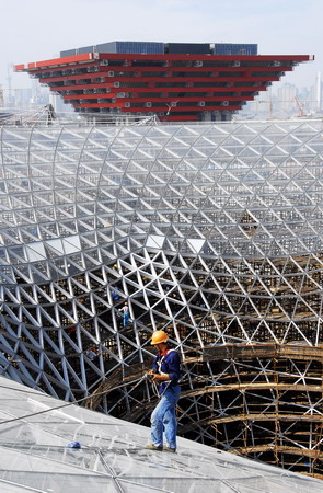 Landmark building of Shanghai Expo is to be unveiled