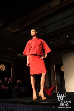 Garb inspired by Norway's mountains, China's red