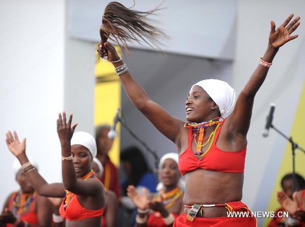 Namibian folk dance presented at Shanghai Expo