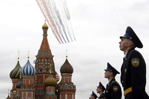 Dress rehearsal for Victory Day parade in Russia