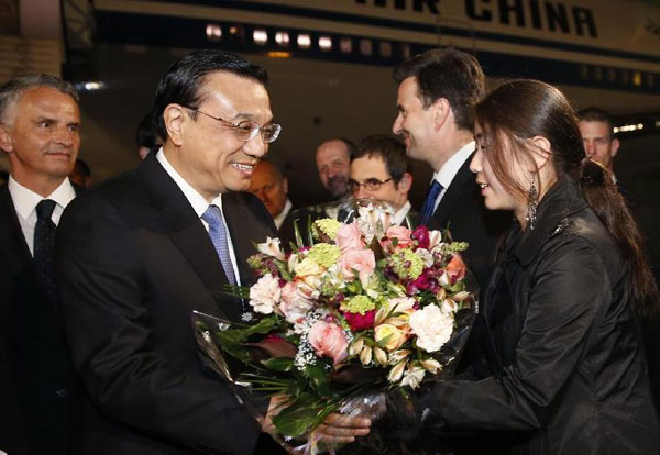 Li arrives in Switzerland for first EU trip