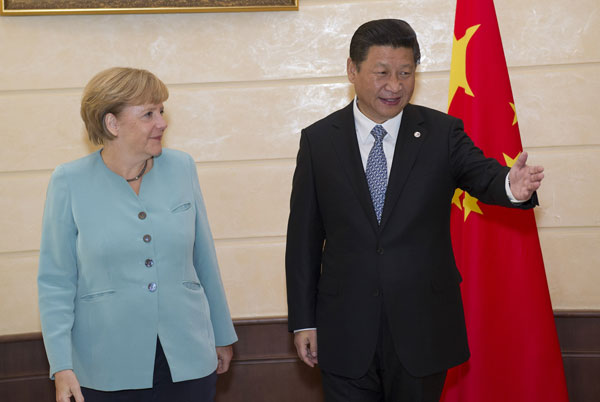 Xi uses Newton's laws to depict ties with Germany