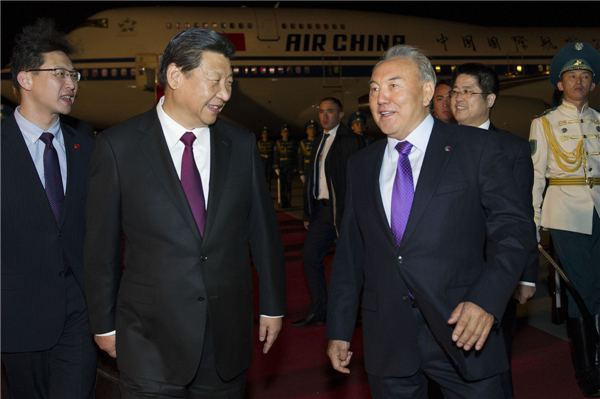 President Xi arrives in Astana for Kazakhstan visit