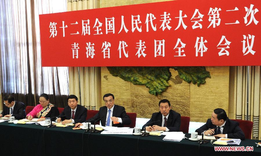 Premier Li joins discussion with deputies from Qinghai