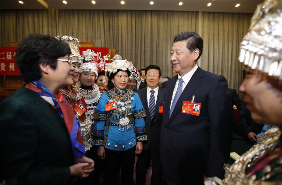 Xi urges benefits for China's poverty-stricken areas