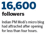 Modi scores big hit with micro blog in run-up to visit