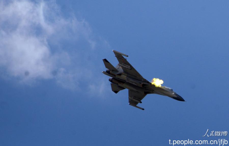 J-11 fighters hold live-fire training