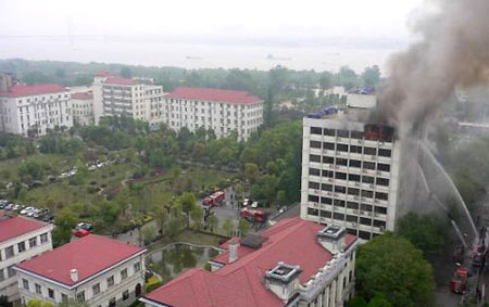 Fire in mayoral building in central China city under control