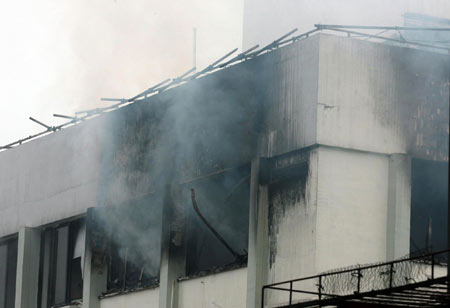 Fire in mayoral building in central China city under control