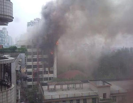 Fire in mayoral building in central China city under control