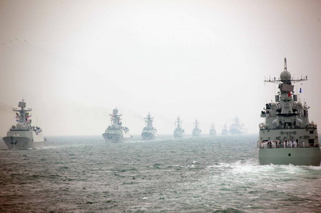Navy's fleet parade in Qingdao