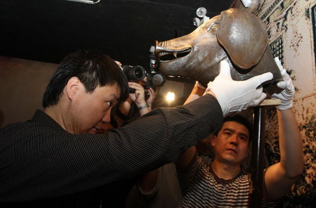 Old Summer Palace's bronze sculptures on display