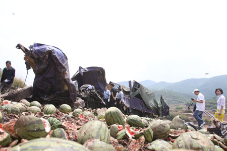 Bus-truck collision kills 21 in SW China