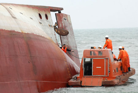 Survival chances slim for 11 missing people in NE China ship sink