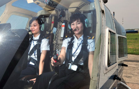 China trains first batch of female copter pilots