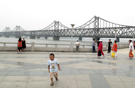 Dandong city bordering DPRK