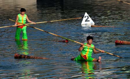 Paddling stunt show at Midsummer Ardent Tours