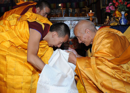 11th Panchen Lama has important ordination in Tibet