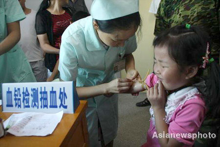 Children get free blood test for lead poison