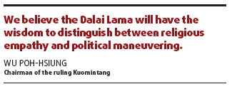 Dalai Lama urged to keep politics out during visit
