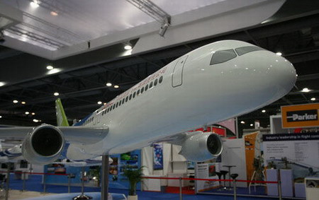 China showcases commercial jet at Asia air show