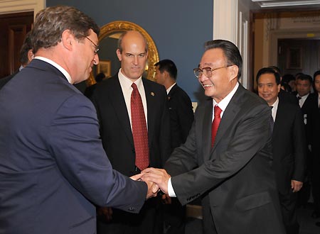Top Legislator Wu meets with US officials