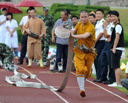 When a monk faces a fire