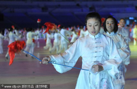 Rehearsal for National Games opening ceremony