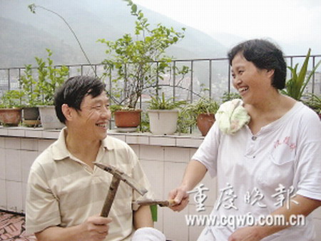 Hubby carves stone path for wife's tumor recovery