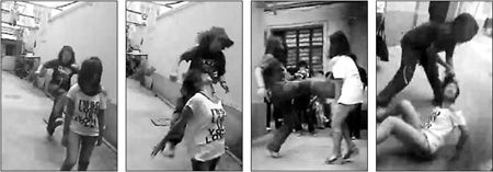 Video of violent beating causes school protest