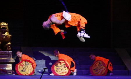 Shaolin monks perform Chinese Kung Fu in Malta