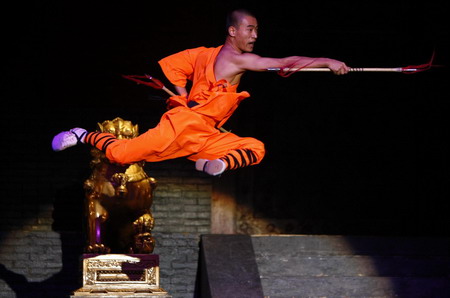 Shaolin monks perform Chinese Kung Fu in Malta