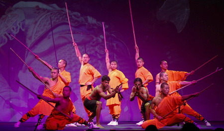 Shaolin monks perform Chinese Kung Fu in Malta