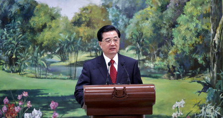 President Hu on Singapore visit