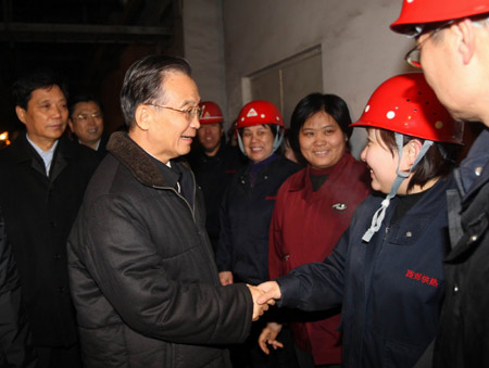 Premier Wen visits blizzard-hit province