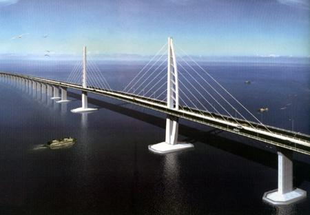 HK-Zhuhai-Macao bridge begins construction
