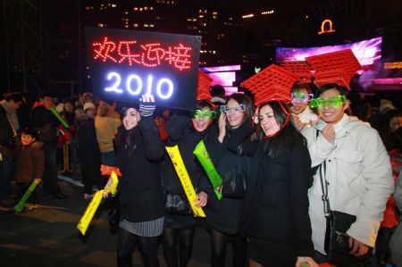 Jubilant Chinese greet New Year