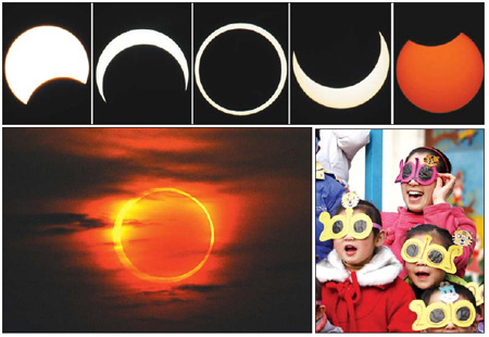 Annular solar eclipse inspires awe