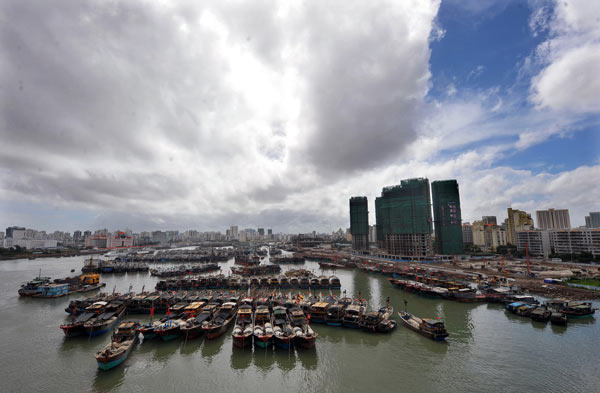 Tropical storm approaches southern China island