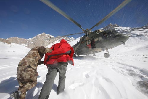 Three engineers rescued from China mountain blizzard