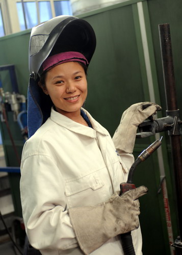 First woman 'master welder' attaches mettle to metal