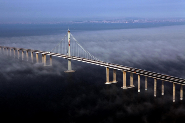 China opens world's longest sea bridge