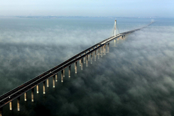 China opens world's longest sea bridge