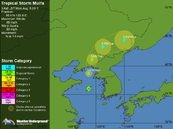 Typhoon Muifa – LIVE REPORT