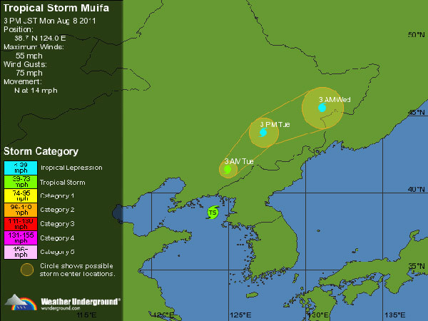 Typhoon Muifa – LIVE REPORT