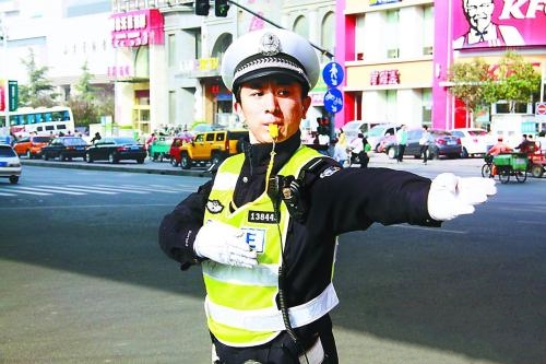 'Iron Policeman' catches falling woman